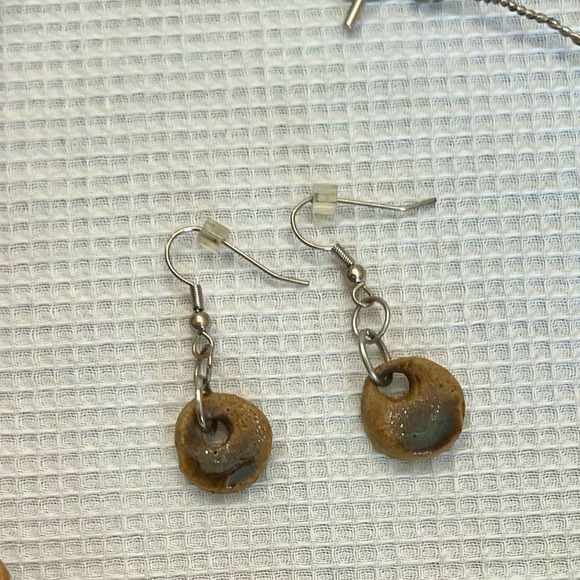 ⚜️HAND CRAFTED Jewelry Set:Mixed-Media Fleur-De-Lis Bauble Necklace & Earrings - Picture 4 of 4